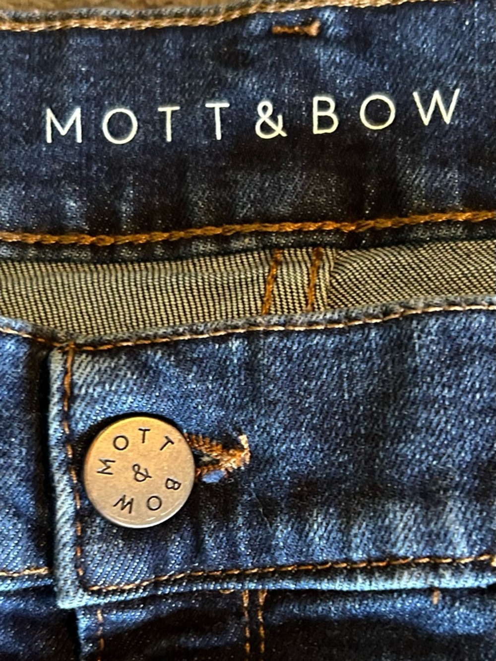 Dark Wash Boyfriend Jeans - Mott & Bow - Picture 4 of 8